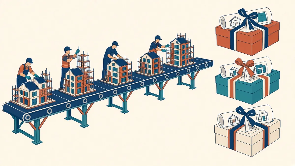 A diagram comparing a long-term dedicated team with separate project packages