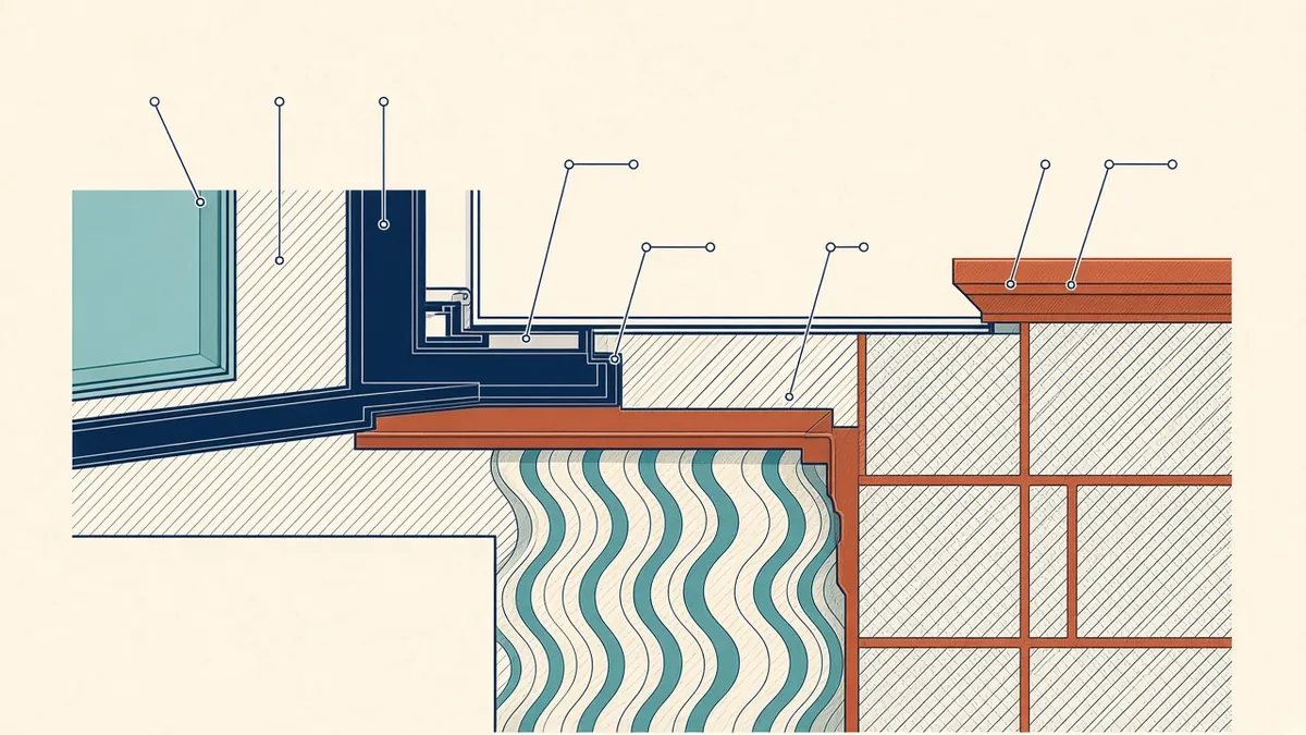A Revit detail view with layered detail components, insulation pattern and keynotes