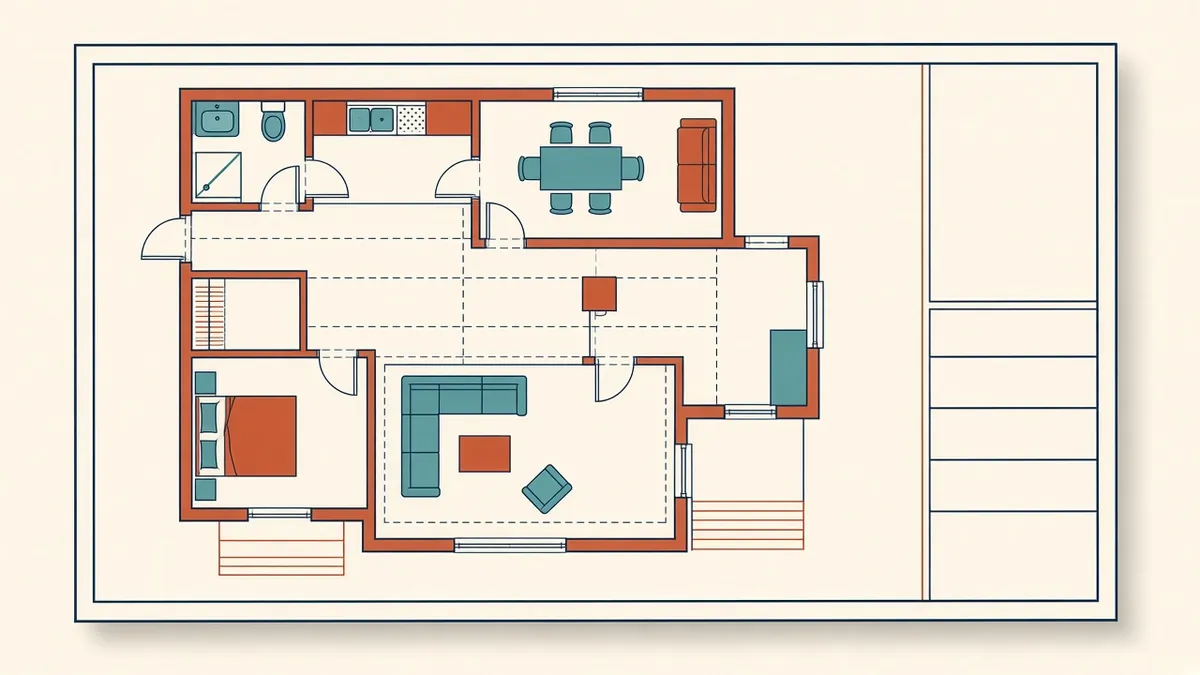 A Revit sheet with a parametric title block, revision schedule and placed plan view
